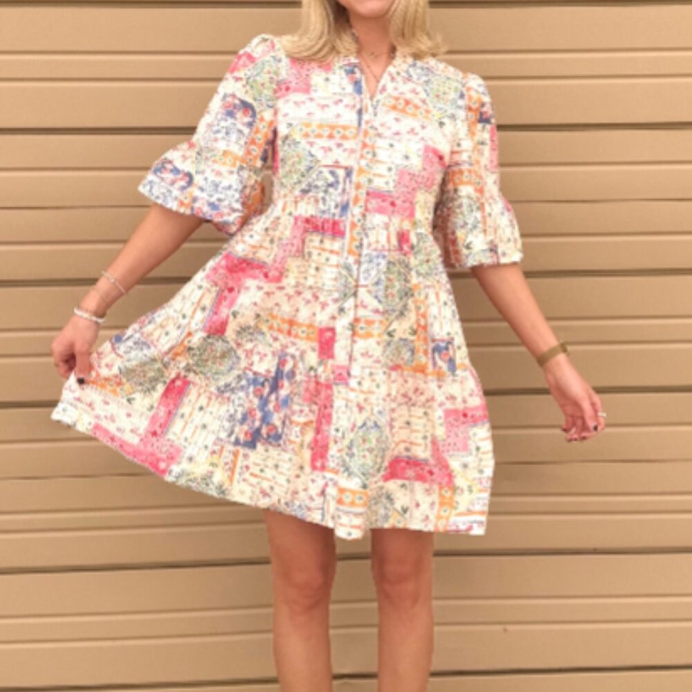 NEW Aureum Lucia Cotton Poplin Mini Dress – Red, NWT